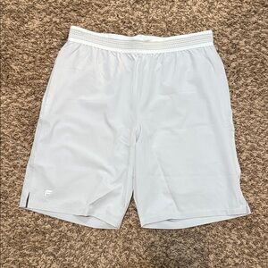 Fabletics Men’s Athletic Shorts in Light Gray w/liner